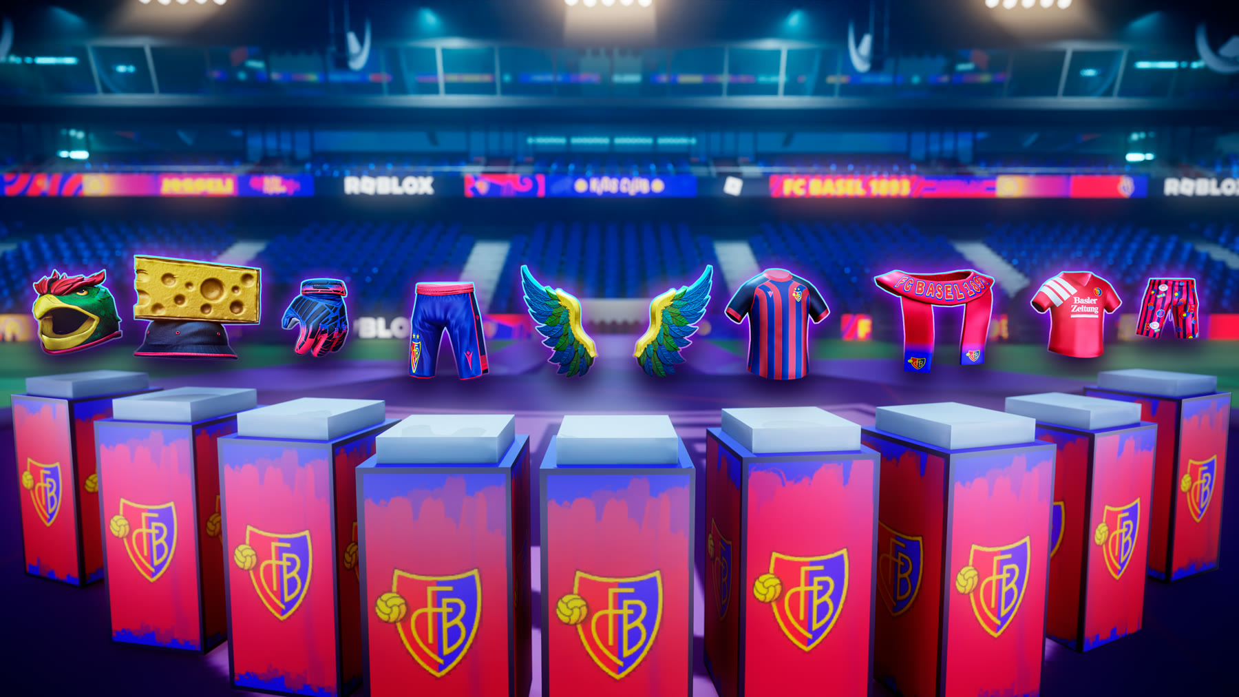 Club-branded card packs and wearables in the stadium